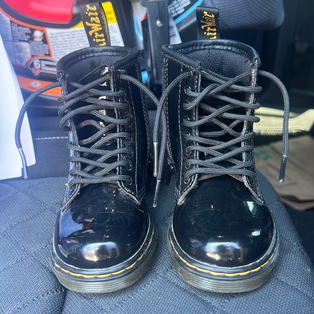 Dr. Martin Patent Leather Black Toddler Boots